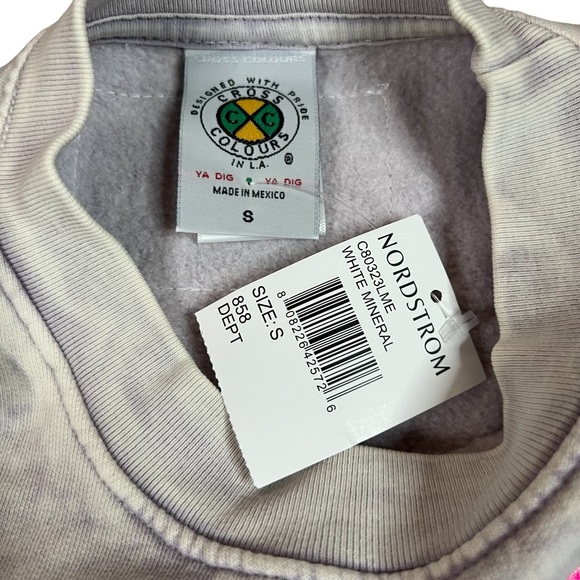 Cross Colours NWT Women's Size Small Left Eye Graphic Pullover Sweatshirt - Picture 6 of 9